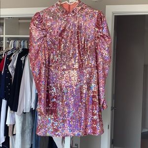 Zara pink sequin dress